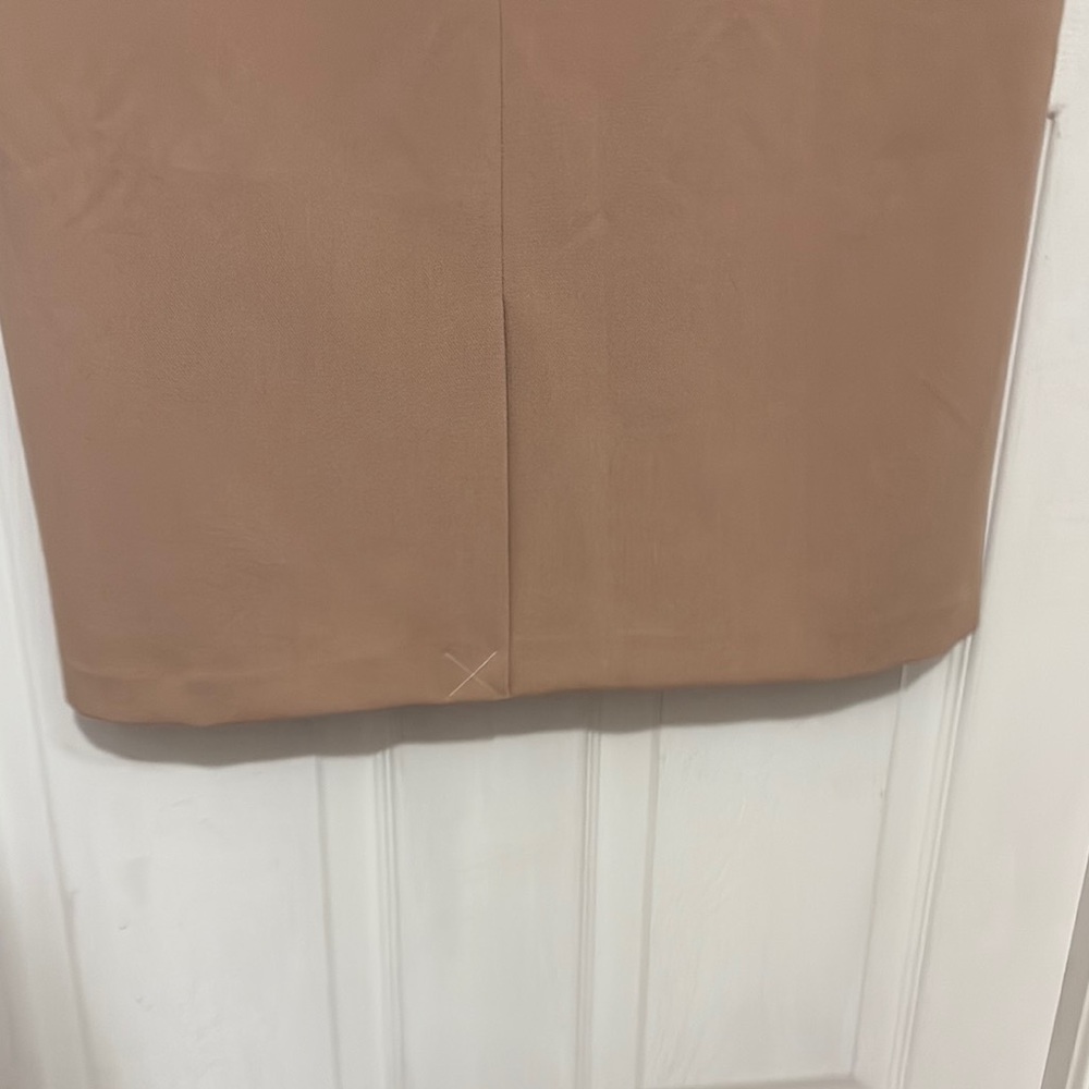 Ann Taylor Tailored Square Neck Midi Dress in Camel - Picture 4 of 4
